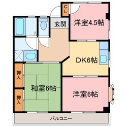 C.H稲田マンション平岡２号棟の物件間取画像